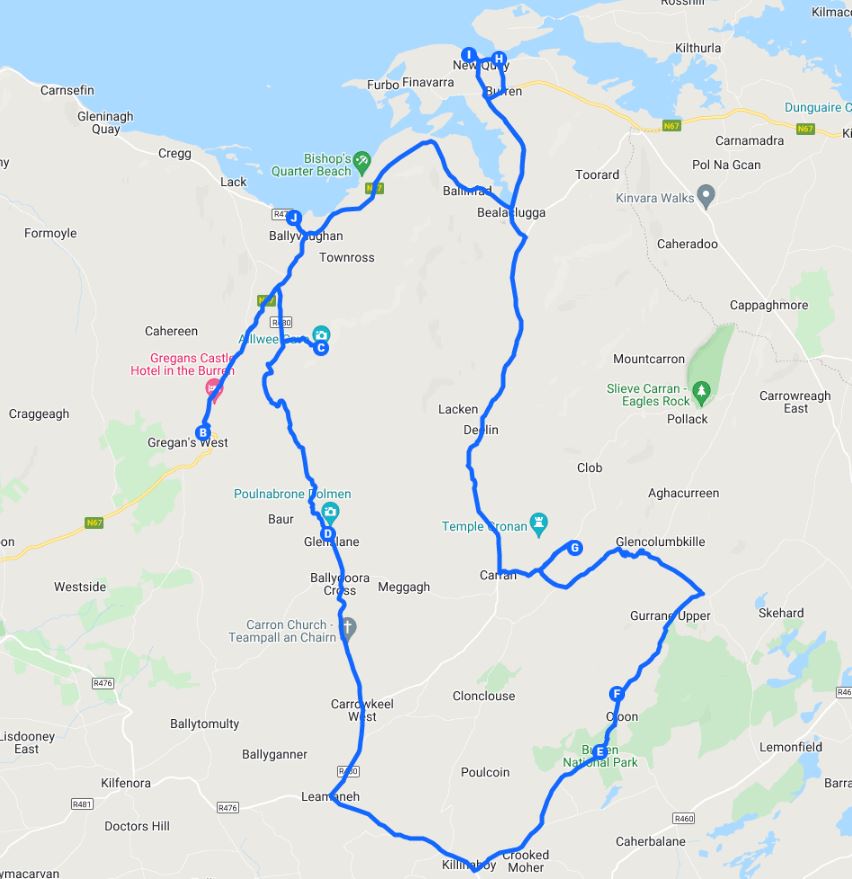 ballyvaughan - burren route