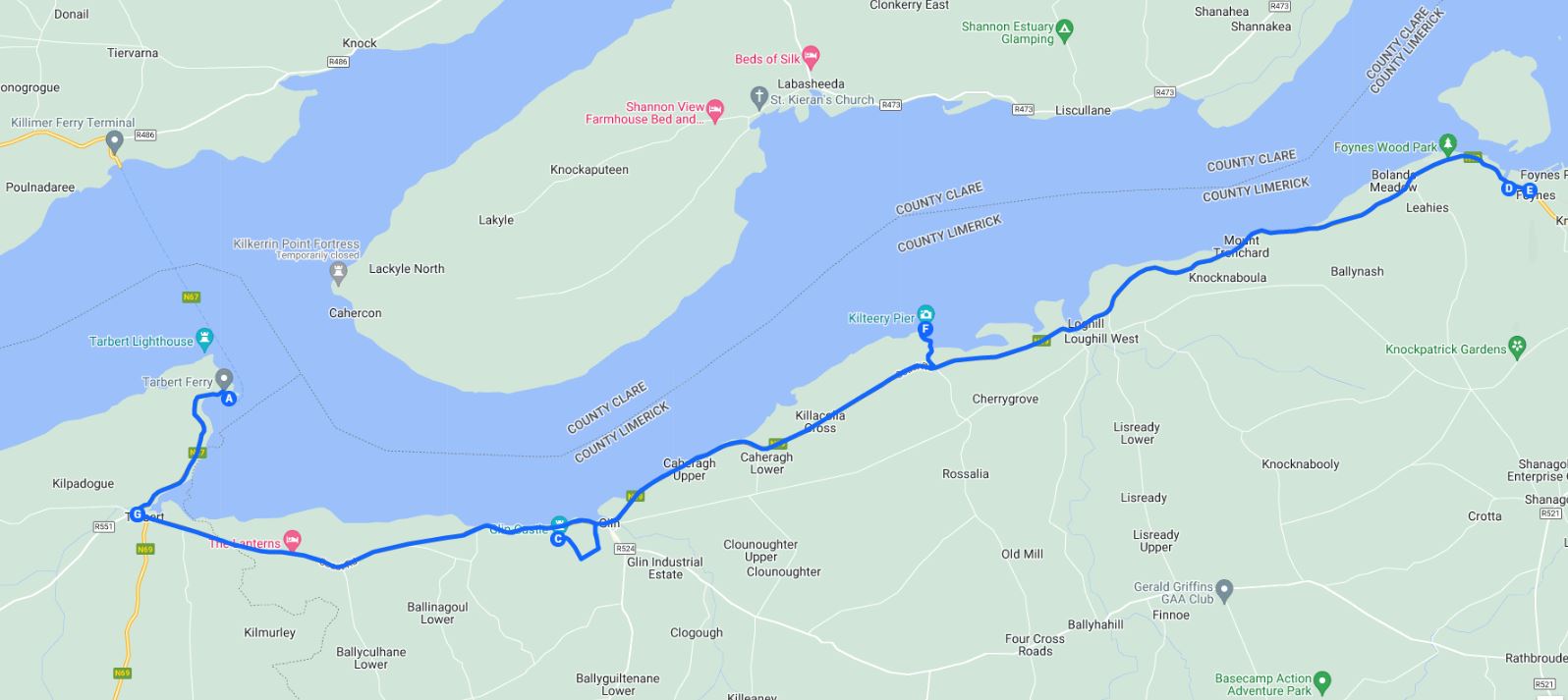 tarbert to foynes